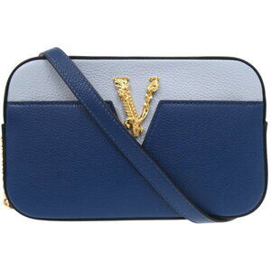 Versace Virtus chain shoulder bag metal icon leather pouch